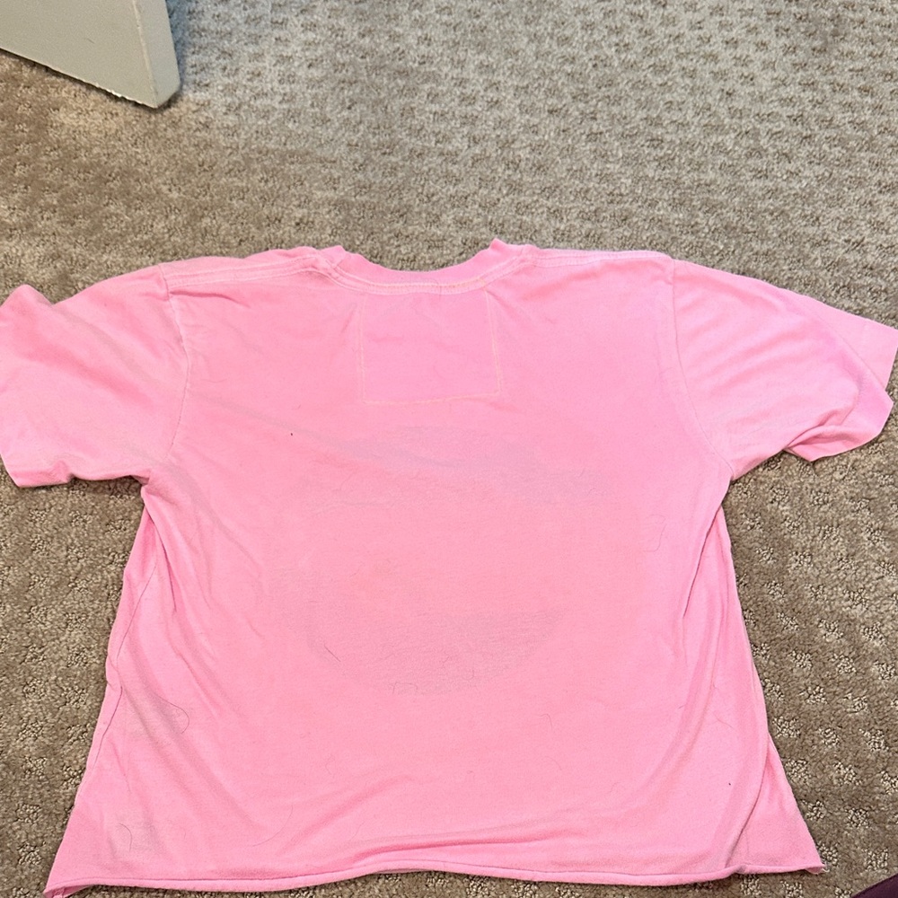 Aviator Nation Pink Tee with Rainbow Graphic - Picture 2 of 3